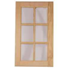 Glass Ready Unfinished Flat Panel 6 Panes Paint Grade Maple