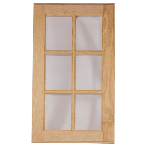 Glass Ready Unfinished Flat Panel 6 Panes Paint Grade Maple