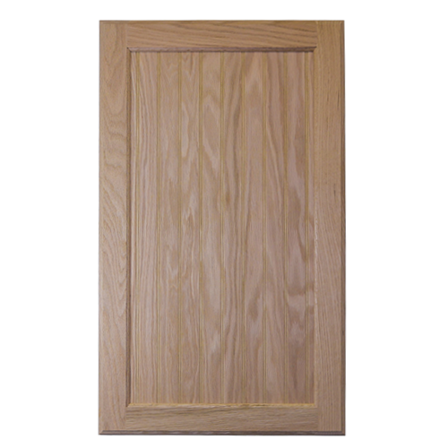 Unfinished Cabinet Door  Flat Beaded Panel Oak