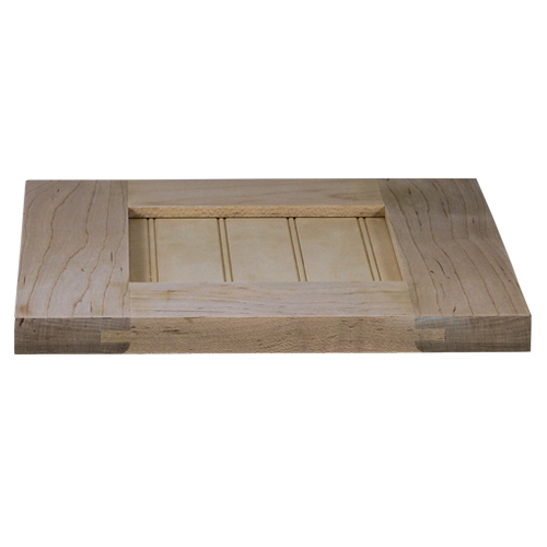 Unfinished Cabinet Door  Shaker with Beaded Panel  Maple