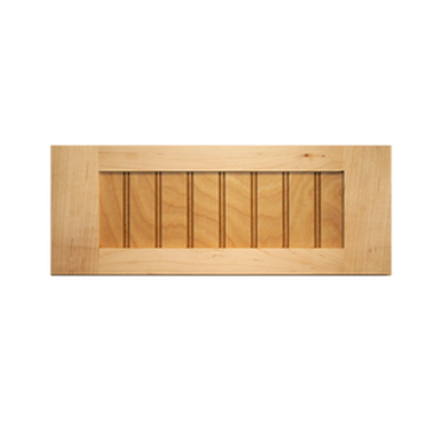Unfinished Shaker Beaded Panel Drawer Front  Maple