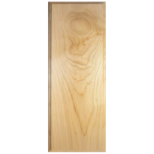 Unfinished Cabinet Door  Solid Slab with shaped edges Maple