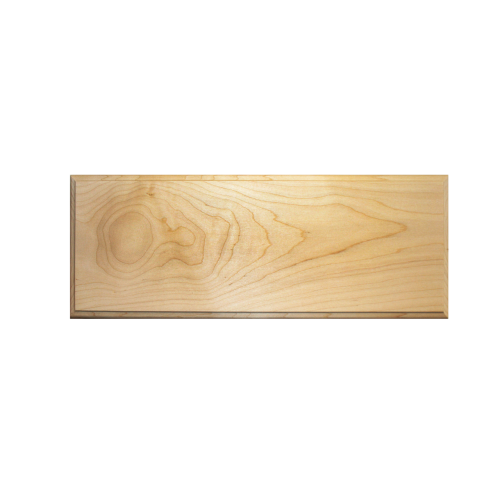 Unfinished Solid Slab Drawer Front with shaped edges Maple